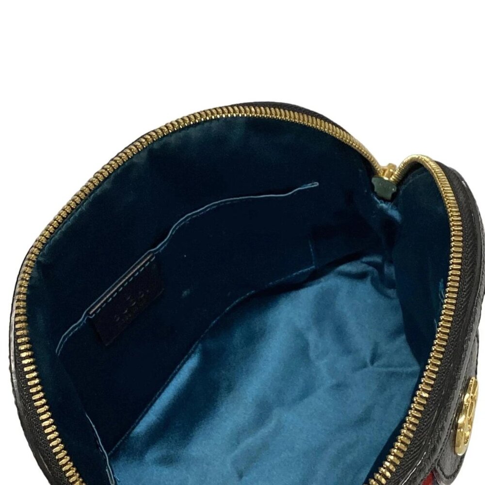 Authentic GUCCI Ophidia Suede Patent Leather Canvas Shoulder Bag br484-120725 - Picture 11 of 16
